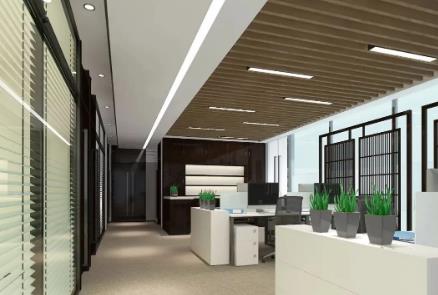 青島母嬰護理公司現代中式辦公室裝修效果圖